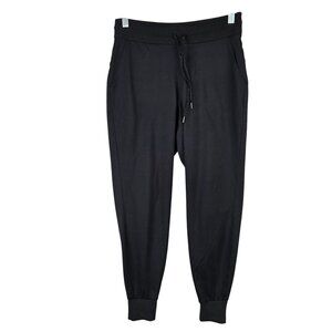 Womens Athleta Black Jogger Pants Polyester Stretch Drawstring Waistband Size XS